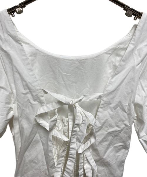 CASA FLINE（カーサフライン）CASA FLINE (カーサフライン) STUDIOUS (ステュディオス) バックオープンIラインドレス ホワイト サイズ:FREEの古着・服飾アイテム