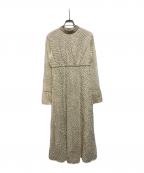 CLANEクラネ）の古着「SNOW DOT JACQUARD ONEPIECE」｜ベージュ