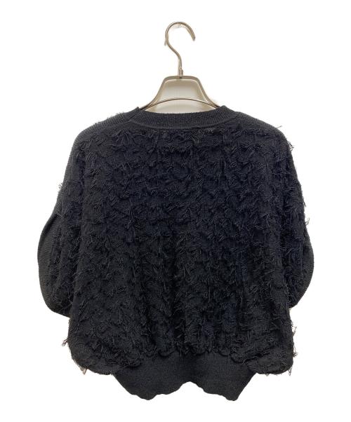 CLANE（クラネ）CLANE (クラネ) FRINGE ARCH SLEEVE KNIT TOPS ブラック サイズ:1の古着・服飾アイテム