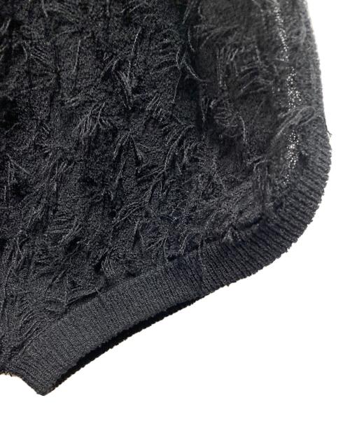 CLANE（クラネ）CLANE (クラネ) FRINGE ARCH SLEEVE KNIT TOPS ブラック サイズ:1の古着・服飾アイテム