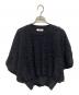 CLANE（クラネ）の古着「FRINGE ARCH SLEEVE KNIT TOPS」｜ブラック