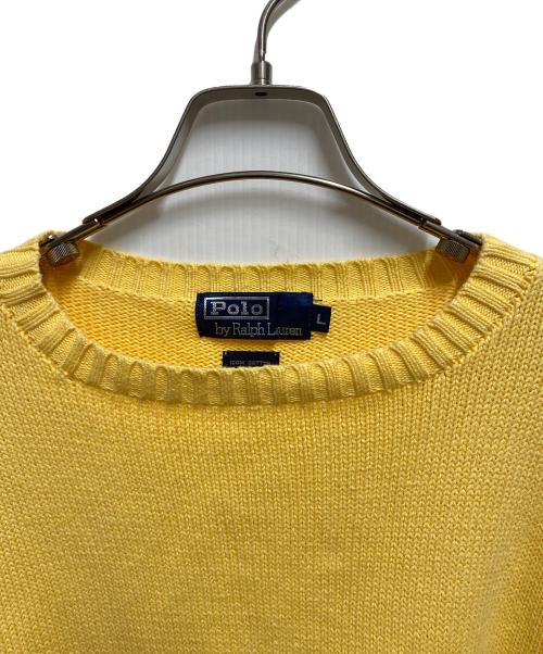POLO RALPH LAUREN（ポロ・ラルフローレン）POLO RALPH LAUREN (ポロ・ラルフローレン) 90sコットンニット イエロー サイズ:Ｌの古着・服飾アイテム