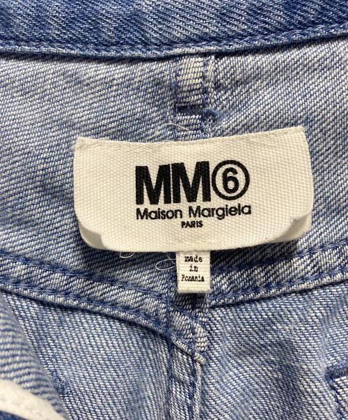 MM6 Maison Margiela（エムエムシックスメゾンマルジェラ）MM6 Maison Margiela (エムエムシックスメゾンマルジェラ) ドローストリング ワイド デニムパンツ インディゴ サイズ:36の古着・服飾アイテム