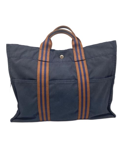 HERMES（エルメス）HERMES (エルメス) フールトゥMM ネイビー×ブラウンの古着・服飾アイテム