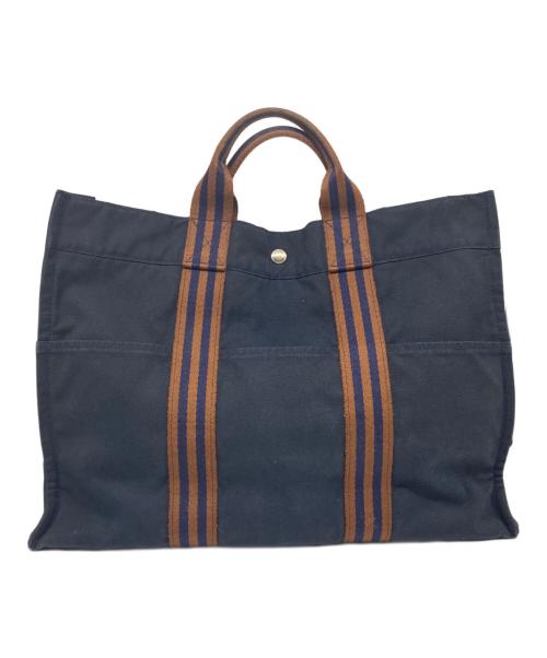 HERMES（エルメス）HERMES (エルメス) フールトゥMM ネイビー×ブラウンの古着・服飾アイテム