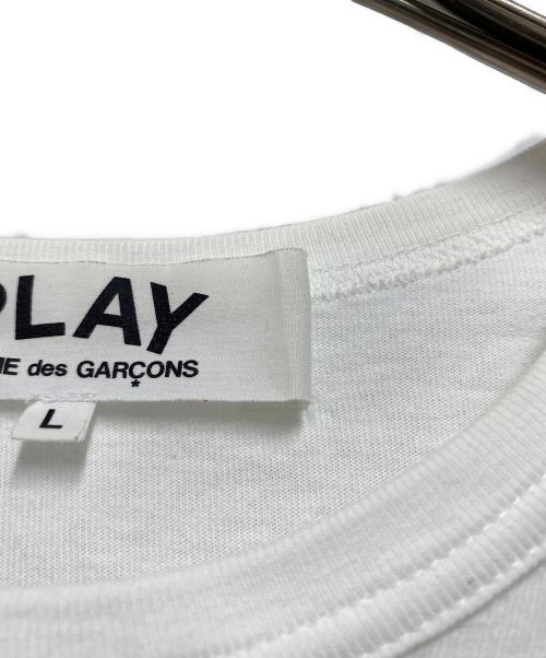 PLAY COMME des GARCONS（プレイコムデギャルソン）PLAY COMME des GARCONS (プレイコムデギャルソン) スリーブプリントL/STカットソー ホワイト サイズ:Ｌの古着・服飾アイテム