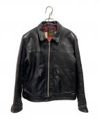 LUKER BY NEIGHBOR HOODルーカーバイネイバーフッド）の古着「レザージャケット」｜ブラック