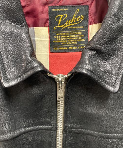 LUKER BY NEIGHBOR HOOD（ルーカーバイネイバーフッド）LUKER BY NEIGHBOR HOOD (ルーカーバイネイバーフッド) レザージャケット ブラック サイズ:Mの古着・服飾アイテム