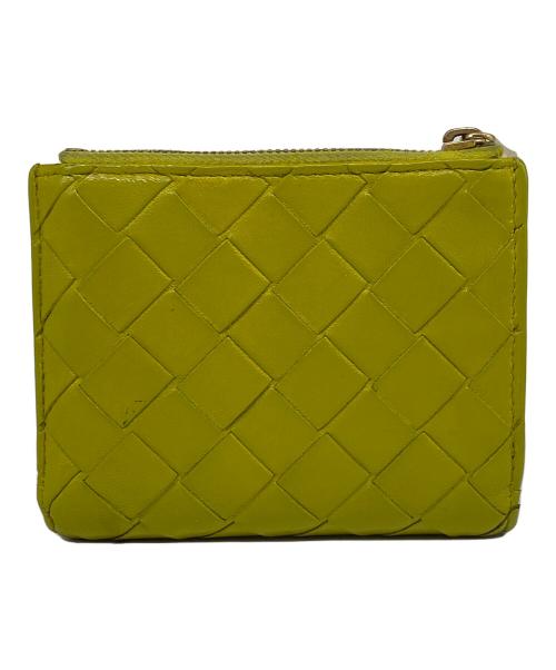 BOTTEGA VENETA（ボッテガベネタ）BOTTEGA VENETA (ボッテガベネタ) イントレチャート2つ折り財布 ピスタチオの古着・服飾アイテム