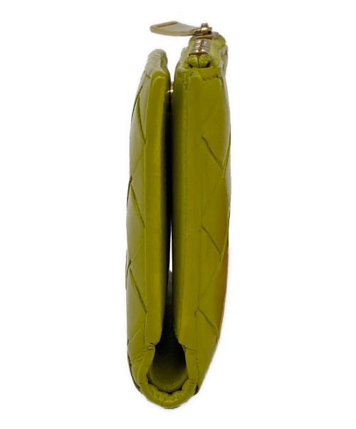 BOTTEGA VENETA（ボッテガベネタ）BOTTEGA VENETA (ボッテガベネタ) イントレチャート2つ折り財布 ピスタチオの古着・服飾アイテム