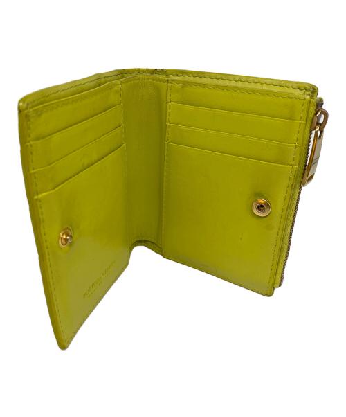 BOTTEGA VENETA（ボッテガベネタ）BOTTEGA VENETA (ボッテガベネタ) イントレチャート2つ折り財布 ピスタチオの古着・服飾アイテム