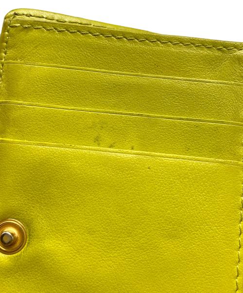 BOTTEGA VENETA（ボッテガベネタ）BOTTEGA VENETA (ボッテガベネタ) イントレチャート2つ折り財布 ピスタチオの古着・服飾アイテム
