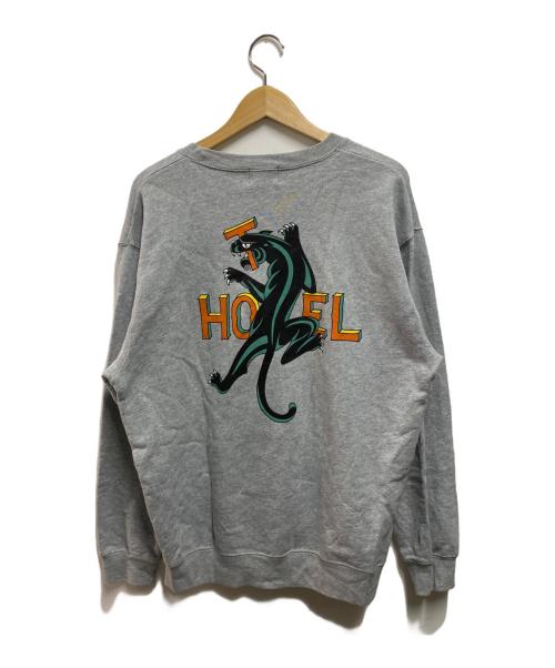 hotel hair cut club（hotel hair cut club）hotel hair cut club (hotel hair cut club) TATTOO STUDIO YAMADA (タトゥースタジオヤマダ) バックプリントスウェット グレー サイズ:Lの古着・服飾アイテム