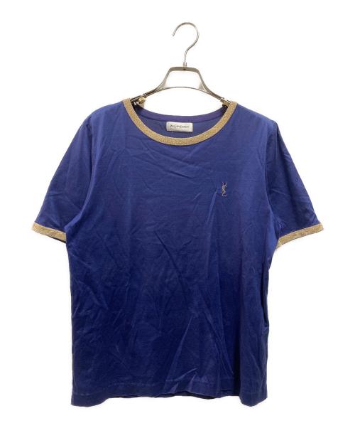 Yves Saint Laurent（イヴサンローラン）Yves Saint Laurent (イヴサンローラン) オールド袖ラインTシャツ ネイビー サイズ:Mの古着・服飾アイテム