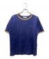 Yves Saint Laurent（イヴサンローラン）の古着「オールド袖ラインTシャツ」｜ネイビー