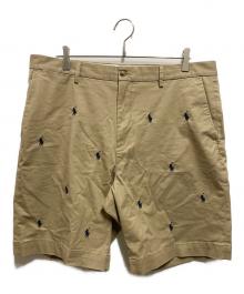 POLO RALPH LAUREN（ポロ・ラルフローレン）の古着「刺繍ハーフパンツ」｜ベージュ