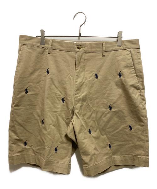 POLO RALPH LAUREN（ポロ・ラルフローレン）POLO RALPH LAUREN (ポロ・ラルフローレン) 刺繍ハーフパンツ ベージュ サイズ:36の古着・服飾アイテム