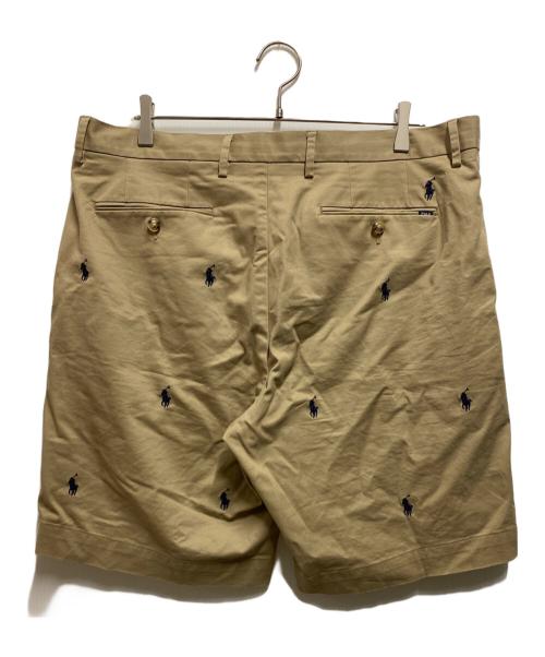 POLO RALPH LAUREN（ポロ・ラルフローレン）POLO RALPH LAUREN (ポロ・ラルフローレン) 刺繍ハーフパンツ ベージュ サイズ:36の古着・服飾アイテム