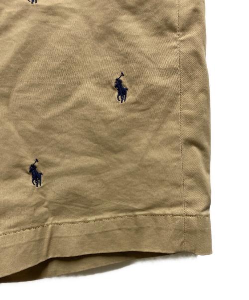 POLO RALPH LAUREN（ポロ・ラルフローレン）POLO RALPH LAUREN (ポロ・ラルフローレン) 刺繍ハーフパンツ ベージュ サイズ:36の古着・服飾アイテム