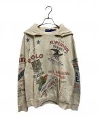 POLO RALPH LAURENポロ・ラルフローレン）の古着「後付けフーディー」｜グレー