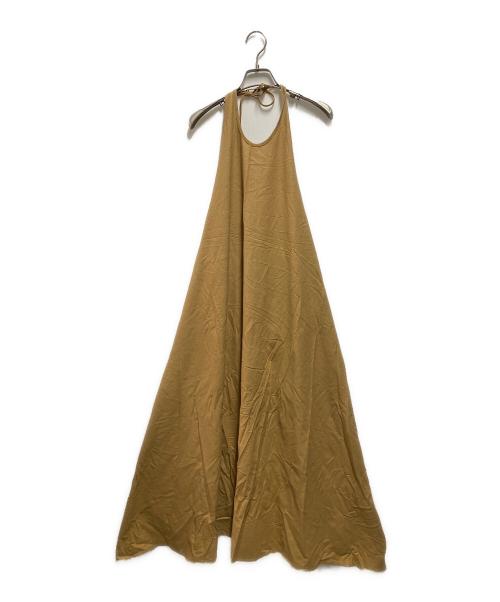 BASERANGE（ベースレンジ）BASERANGE (ベースレンジ) シルクエプロンドレス ブラウン サイズ:XSの古着・服飾アイテム