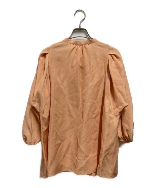 MACPHEE（マカフィー）MACPHEE (マカフィー) ドライスラブ レースアップブラウス ベージュ サイズ:36 未使用品の古着・服飾アイテム