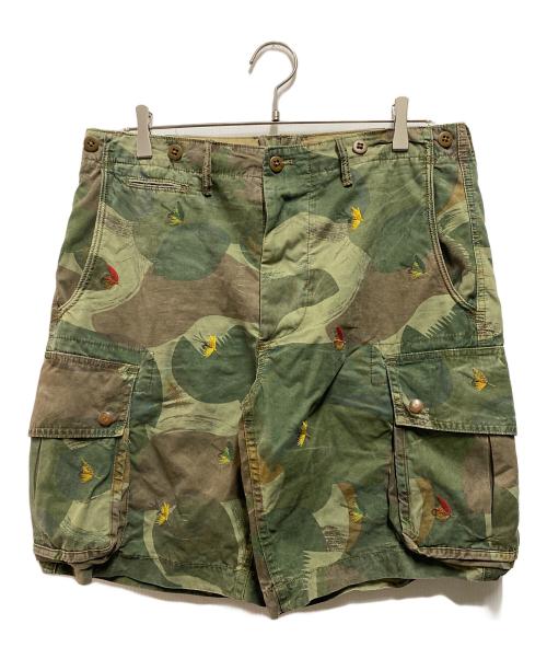 POLO RALPH LAUREN（ポロ・ラルフローレン）POLO RALPH LAUREN (ポロ・ラルフローレン) ブラッシュカモカーゴハーフパンツ グリーン サイズ:32の古着・服飾アイテム