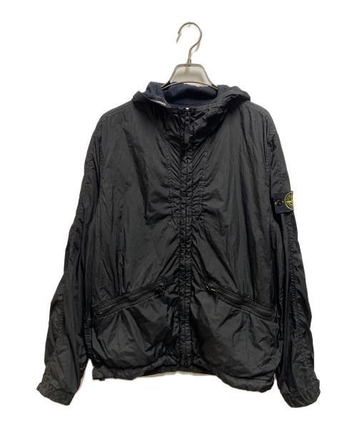 STONE ISLAND（ストーンアイランド）STONE ISLAND (ストーンアイランド) ナイロンフーディージャケット ブラック サイズ:Sの古着・服飾アイテム