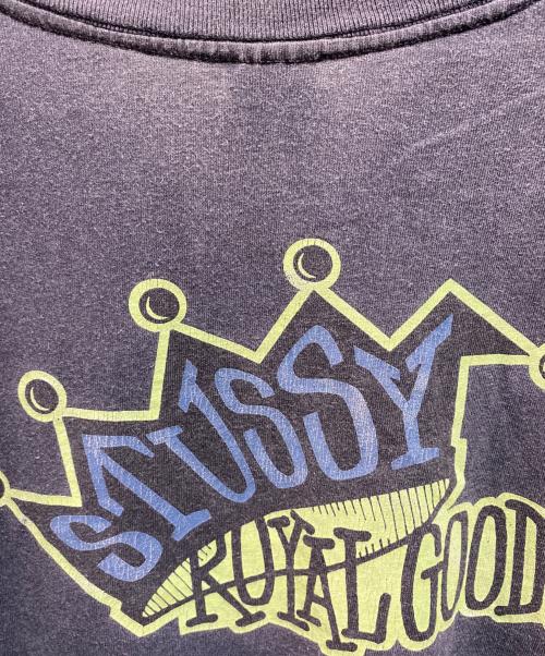 stussy（ステューシー）stussy (ステューシー) 80s~90s royal goodsプリントTシャツ ブラック サイズ:Lの古着・服飾アイテム