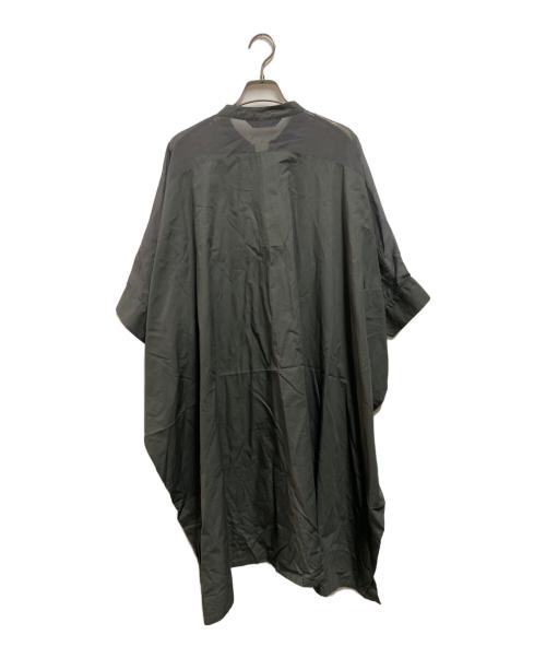 mizuiro-ind（ミズイロインド）mizuiro-ind (ミズイロインド) 切替バンドカラーシャツワンピース ブラック サイズ:FREEの古着・服飾アイテム