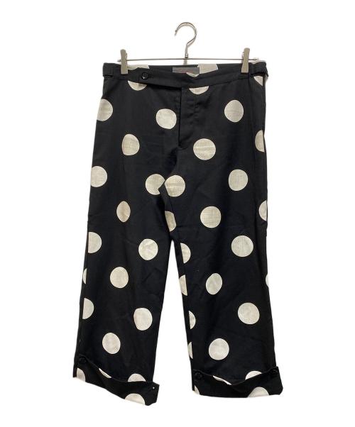 yohji yamamoto+noir（ヨウジヤマモトプリュスノアール）yohji yamamoto+noir (ヨウジヤマモトプリュスノアール) ドットクロップドパンツ ブラック サイズ:2の古着・服飾アイテム
