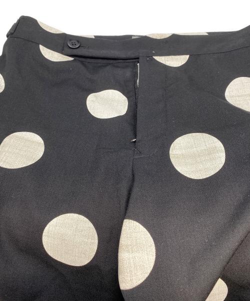 yohji yamamoto+noir（ヨウジヤマモトプリュスノアール）yohji yamamoto+noir (ヨウジヤマモトプリュスノアール) ドットクロップドパンツ ブラック サイズ:2の古着・服飾アイテム