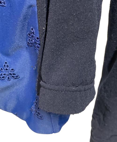 COMME des GARCONS（コムデギャルソン）COMME des GARCONS (コムデギャルソン) カットオフ切替2Ｂジャケット ブルー×ブラック サイズ:Sの古着・服飾アイテム