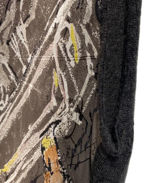 HERMES（エルメス）HERMES (エルメス) 総柄ツイルブラウス グレー サイズ:34の古着・服飾アイテム