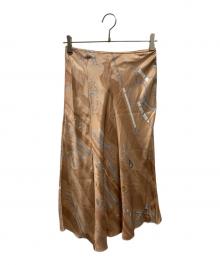 HERMES（エルメス）の古着「シルクスカート」｜ベージュ