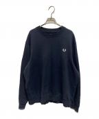 FRED PERRYフレッドペリー）の古着「Crew Neck Sweatshirt」｜ネイビー