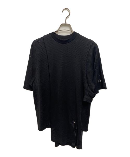 Champion（チャンピオン）Champion (チャンピオン) RICK OWENS (リックオウエンス) Mesh Toga Tee ブラック サイズ:Ｓの古着・服飾アイテム