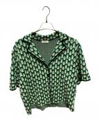 Sandroサンドロ）の古着「総柄カーディガン」｜グリーン