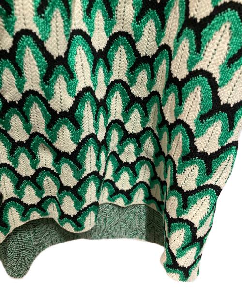 Sandro（サンドロ）Sandro (サンドロ) 総柄カーディガン グリーン サイズ:2の古着・服飾アイテム