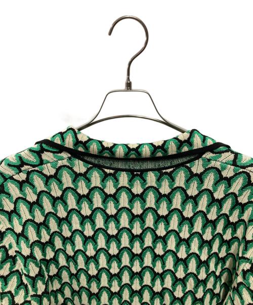 Sandro（サンドロ）Sandro (サンドロ) 総柄カーディガン グリーン サイズ:2の古着・服飾アイテム