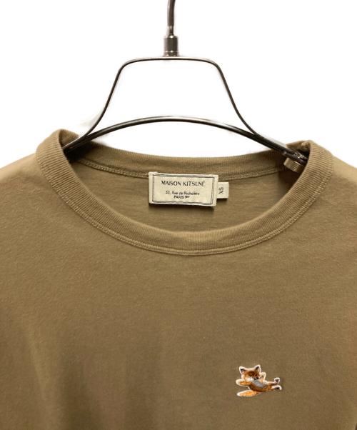 maison kitsune（アシッドメゾンキツネ）maison kitsune (メゾンキツネ) CHILLAX FOX PATCH Tシャツ ブラウン サイズ:XSの古着・服飾アイテム