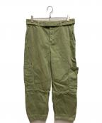 maison kitsuneメゾンキツネ）の古着「BELTED UTILITY PANTS」｜グリーン