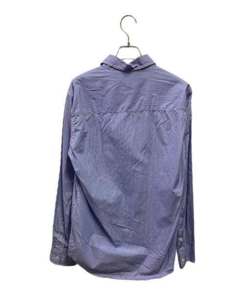 maison kitsune（メゾンキツネ）maison kitsune (メゾンキツネ) ストライプカジュアルシャツ ブルー サイズ:Ｓの古着・服飾アイテム