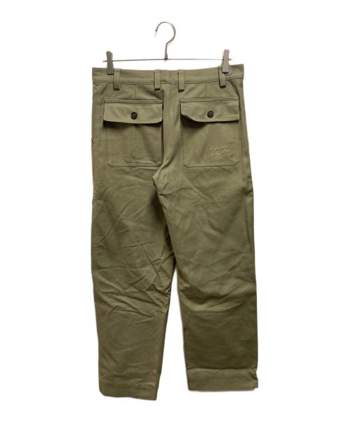maison kitsune（メゾンキツネ）maison kitsune (メゾンキツネ) トープ Workwear トラウザーズ グリーン サイズ:38の古着・服飾アイテム