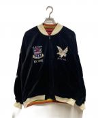 AVIREXアヴィレックス）の古着「別珍スカジャン」｜ブラック