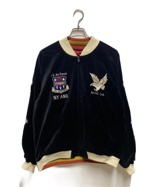 AVIREX（アヴィレックス）AVIREX (アヴィレックス) 別珍スカジャン ブラック サイズ:2ＸＬの古着・服飾アイテム