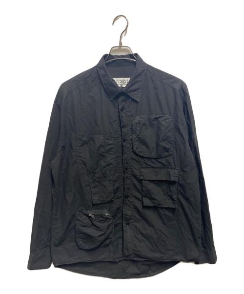 MM6 Maison Margiela（エムエムシックスメゾンマルジェラ）MM6 Maison Margiela (エムエムシックスメゾンマルジェラ) ポケットシャツジャケット ブラック サイズ:48の古着・服飾アイテム