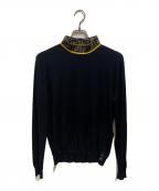 FENDIフェンディ）の古着「ズッカ柄ハイネックニット」｜ブラック