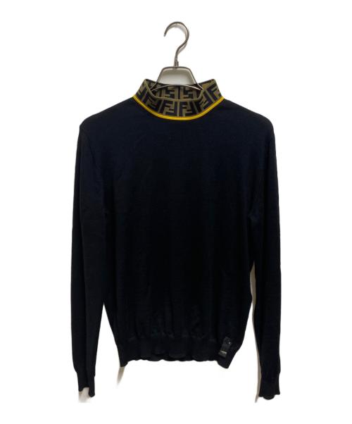 FENDI（フェンディ）FENDI (フェンディ) ズッカ柄ハイネックニット ブラック サイズ:46の古着・服飾アイテム