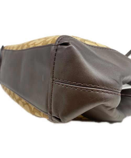 COACH（コーチ）COACH (コーチ) シグネチャー2wayバッグ ブラウン×ベージュの古着・服飾アイテム